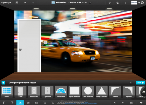 Use our HP Wall art tool to see a preview of your new wallpaper