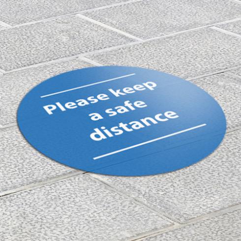 non-slip social distancing floor graphics ideal for lower traffic areas